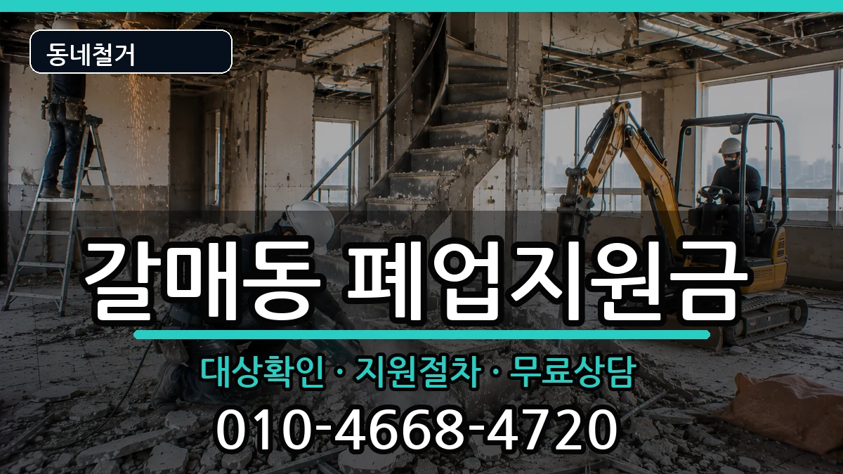 경기구리시갈매동  폐업지원금 주의사항형
