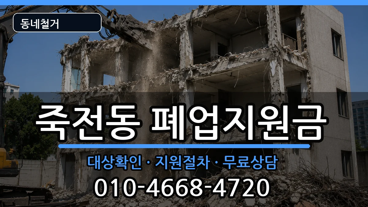 경기용인시수지구죽전동 폐업지원금 현장 처리 안내 이미지 2