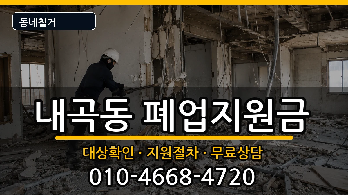 경기고양시덕양구내곡동 폐업지원금 경기고양시덕양구내곡동 폐업지원금 현장 처리 안내 이미지 1