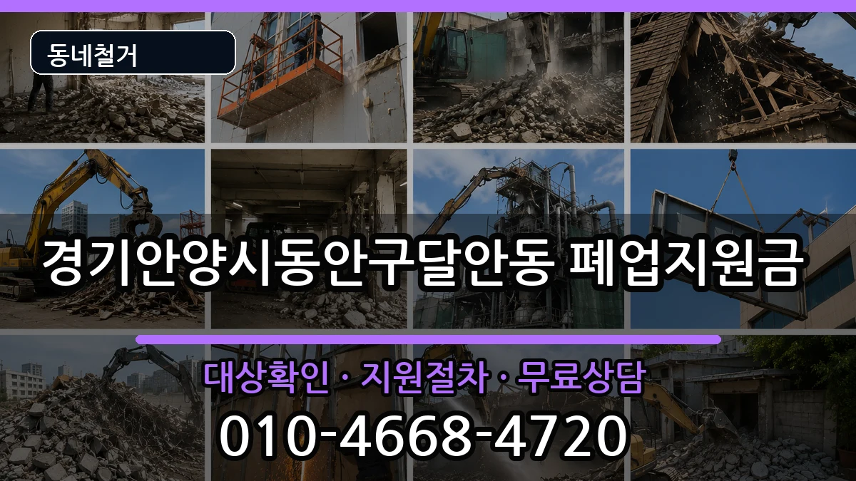 경기안양시동안구달안동 폐업지원금 현장 처리 안내 이미지 3