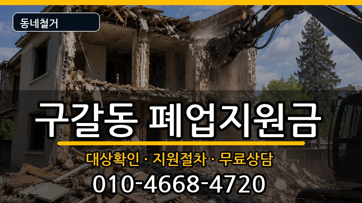 경기용인시기흥구구갈동 폐업지원금 현장 처리 안내 이미지 2