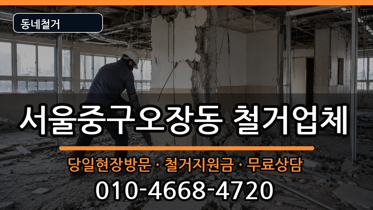 서울중구오장동  철거 사례형