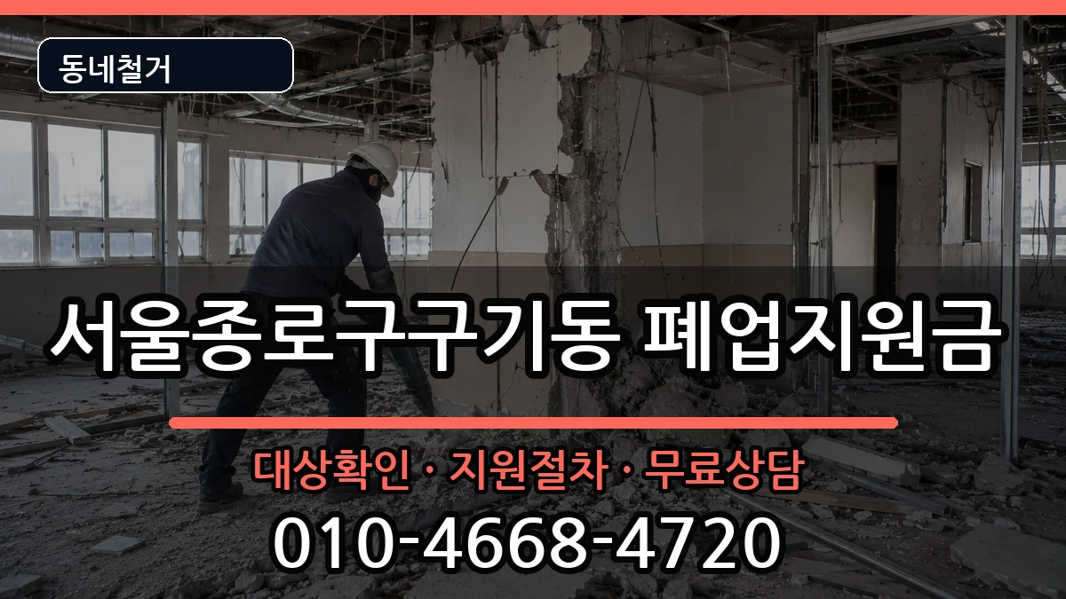 서울종로구구기동 폐업지원금 서울종로구구기동 폐업지원금 현장 처리 안내 이미지 2