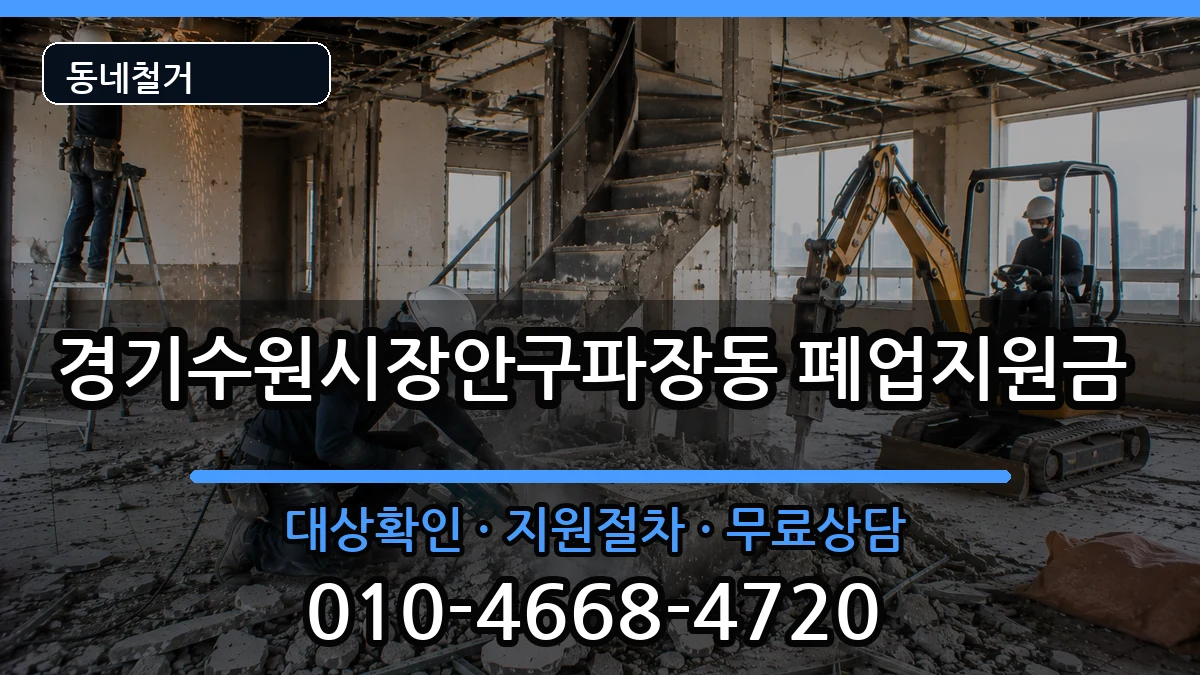 경기수원시장안구파장동 폐업지원금 경기수원시장안구파장동 폐업지원금 현장 처리 안내 이미지 3