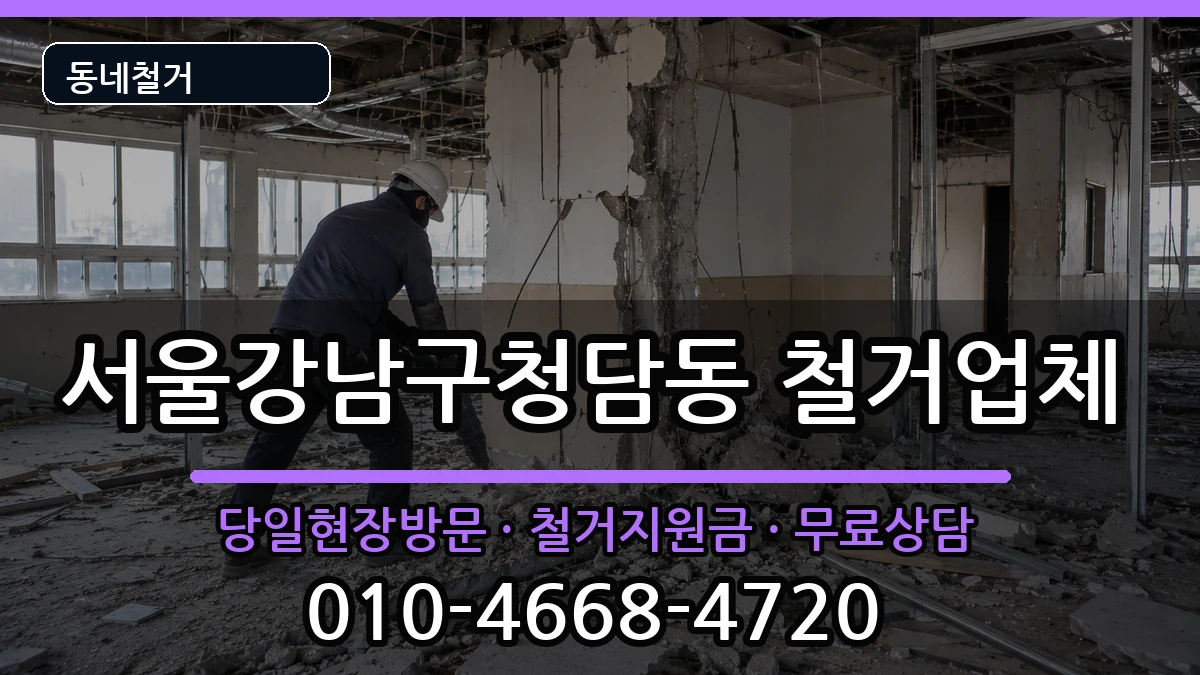 서울강남구청담동  철거 사례형