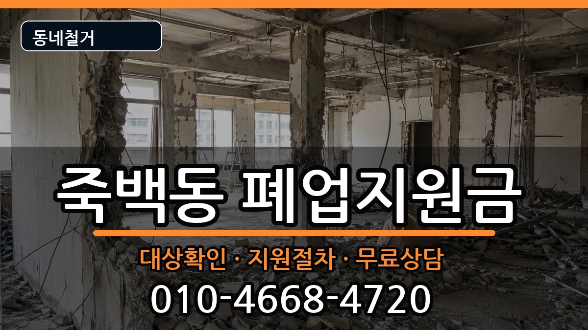 경기평택시죽백동  폐업지원금 FAQ형