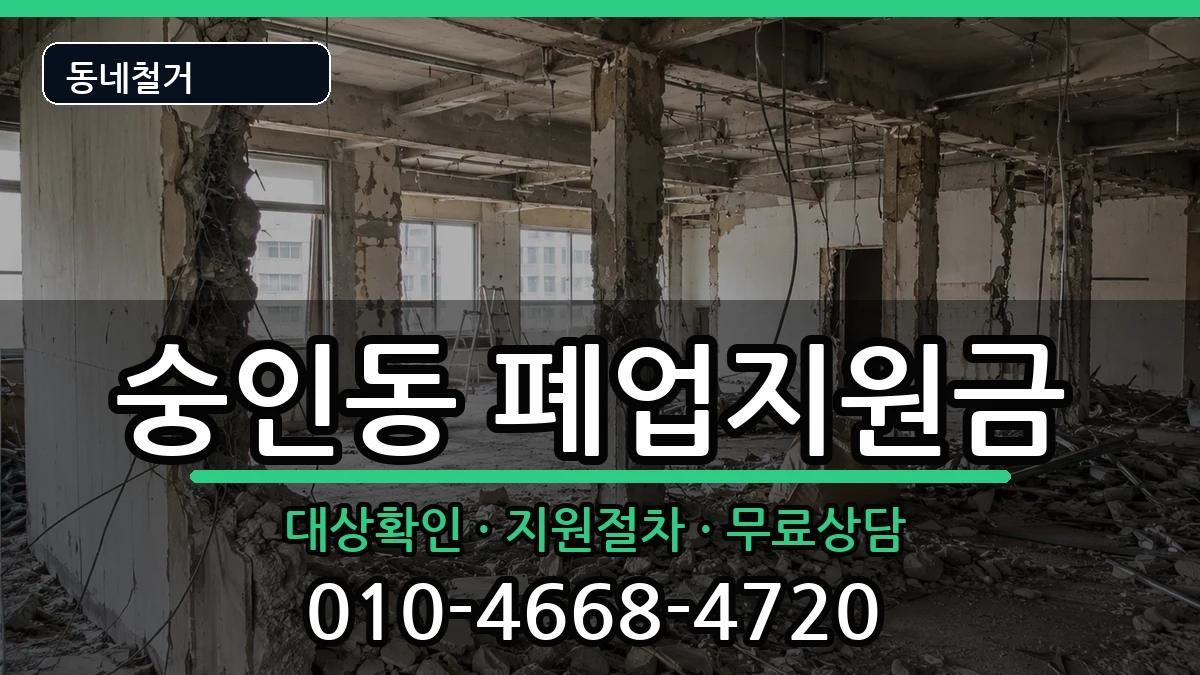 경기안성시숭인동  폐업지원금 FAQ형