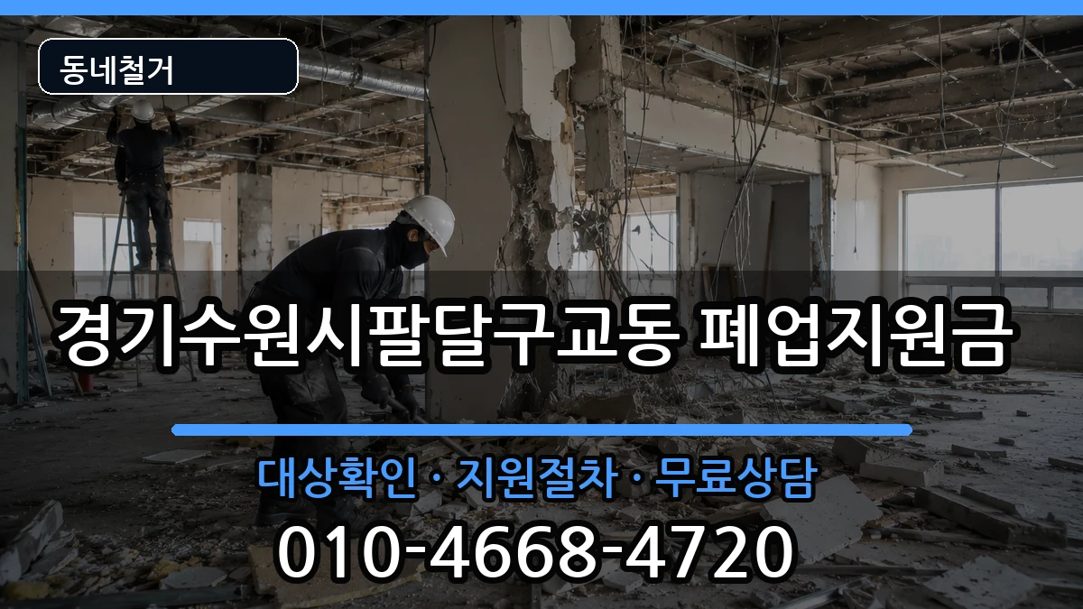 경기수원시팔달구교동  폐업지원금 비교형