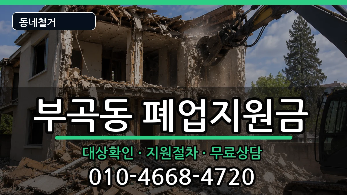 경기군포시부곡동 폐업지원금 경기군포시부곡동 폐업지원금 현장 처리 안내 이미지 1