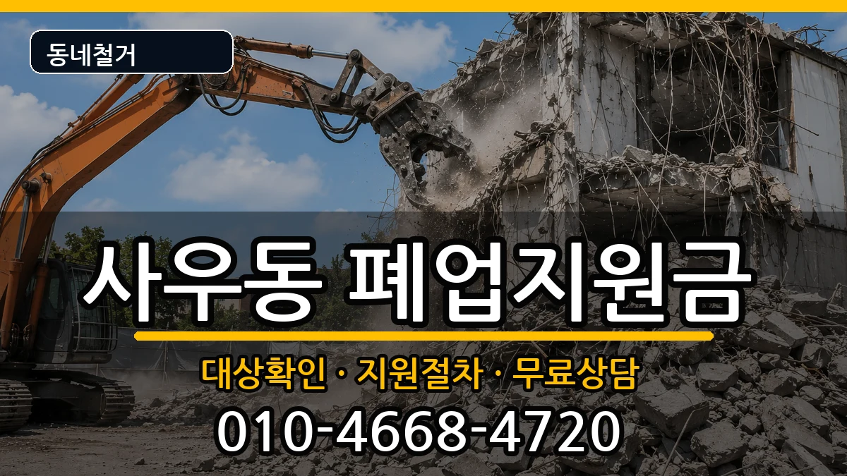 경기김포시사우동 폐업지원금 현장 처리 안내 이미지 1
