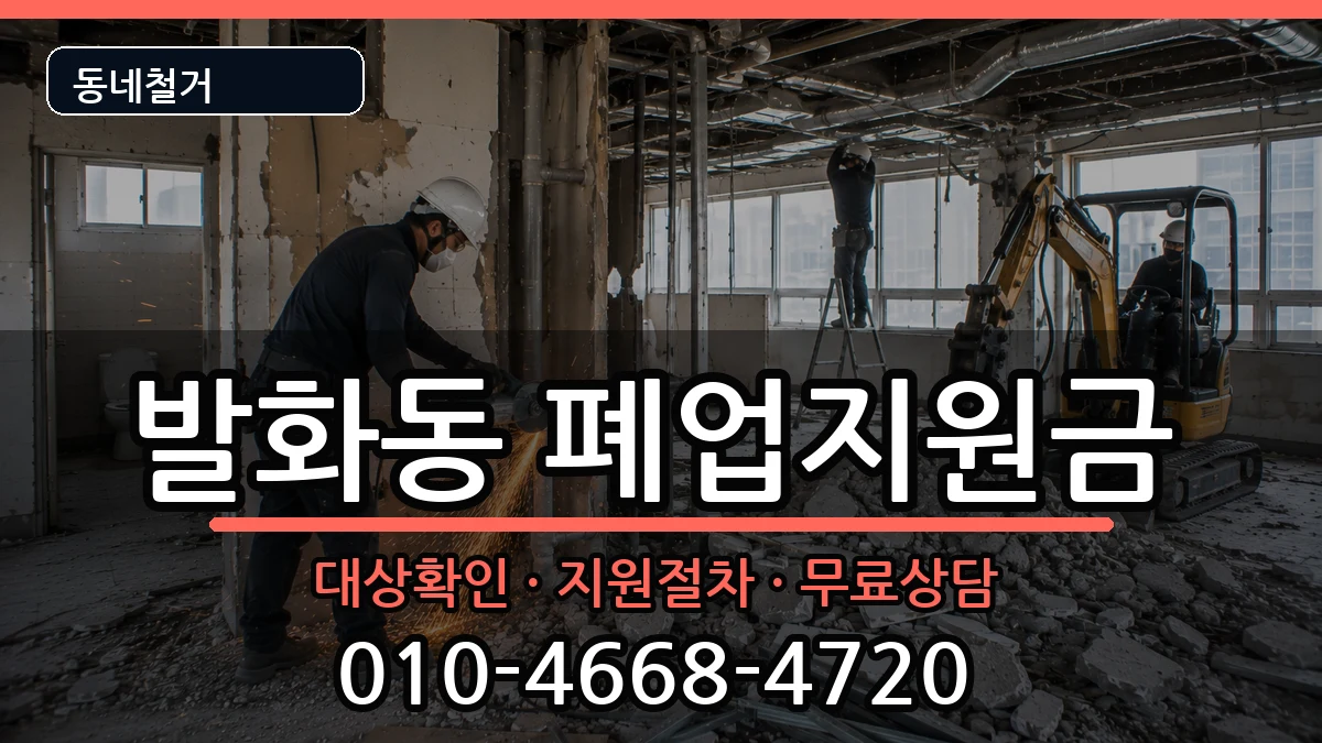 경기안성시발화동 폐업지원금 현장 처리 안내 이미지 1