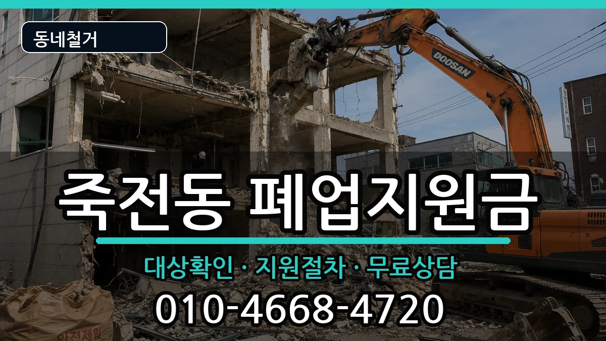 경기용인시수지구죽전동 폐업지원금 현장 처리 안내 이미지 3