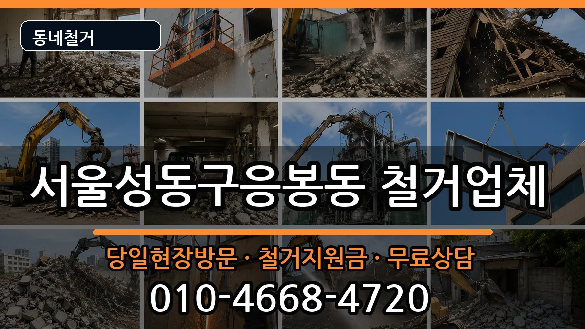 서울성동구응봉동  철거 정보형