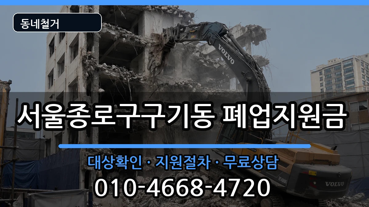 서울종로구구기동 폐업지원금 서울종로구구기동 폐업지원금 현장 처리 안내 이미지 1