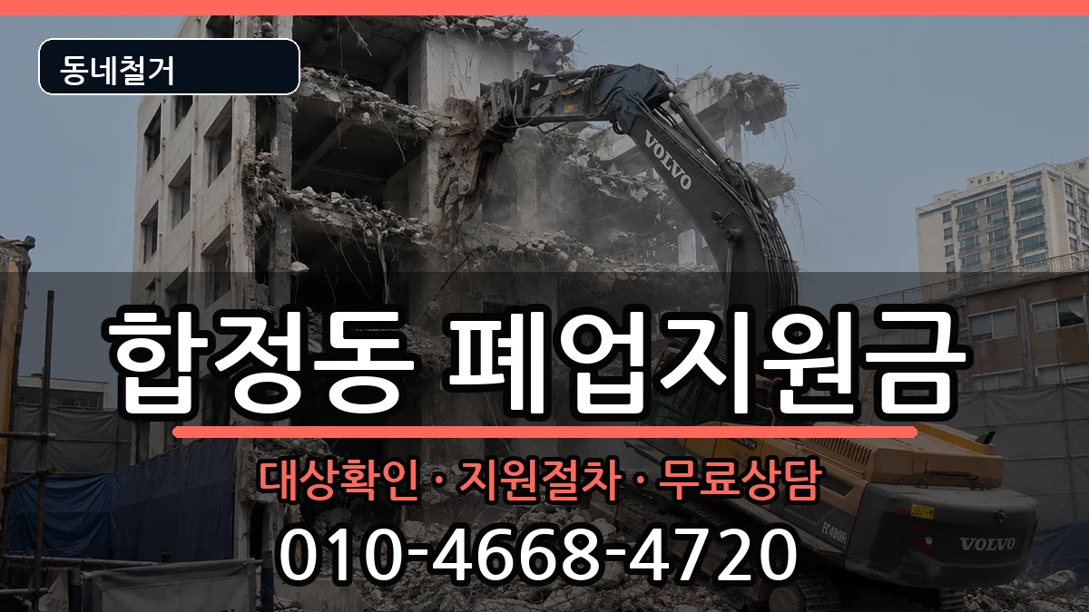 경기평택시합정동 폐업지원금 현장 처리 안내 이미지 1