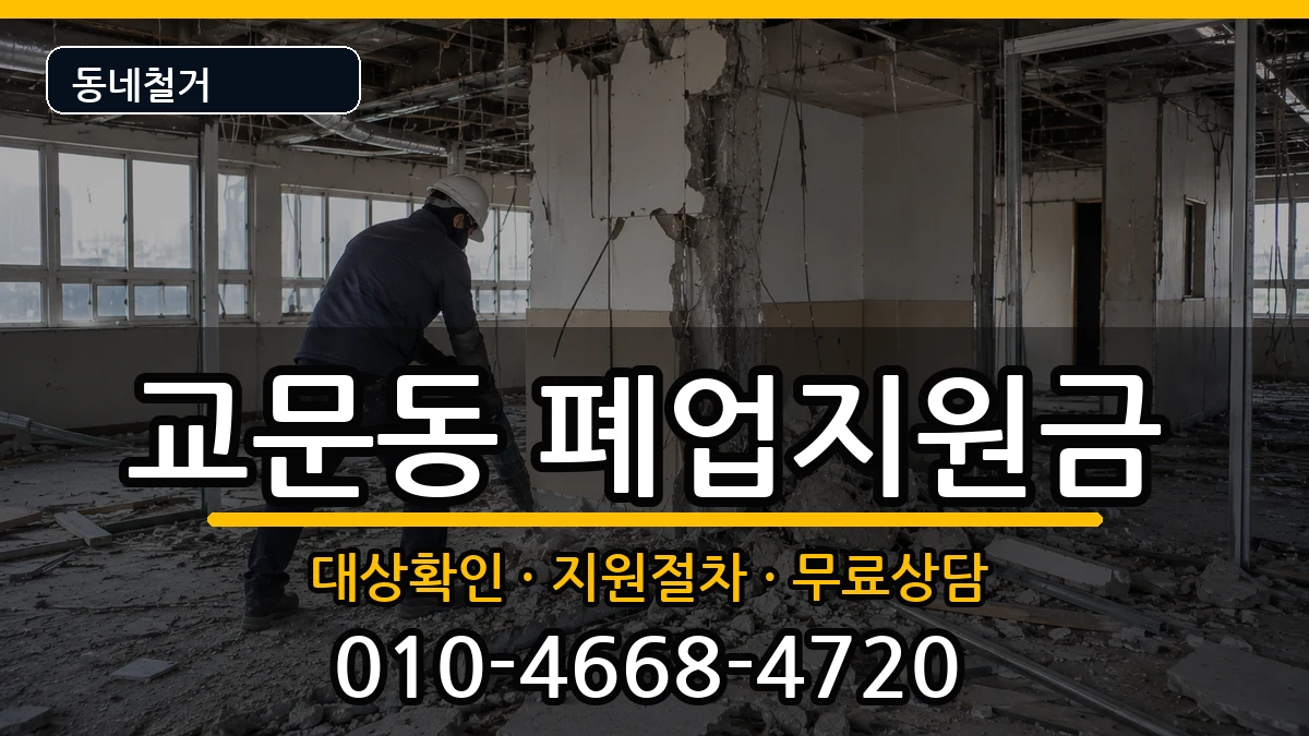 경기구리시교문동 폐업지원금 현장 처리 안내 이미지 2