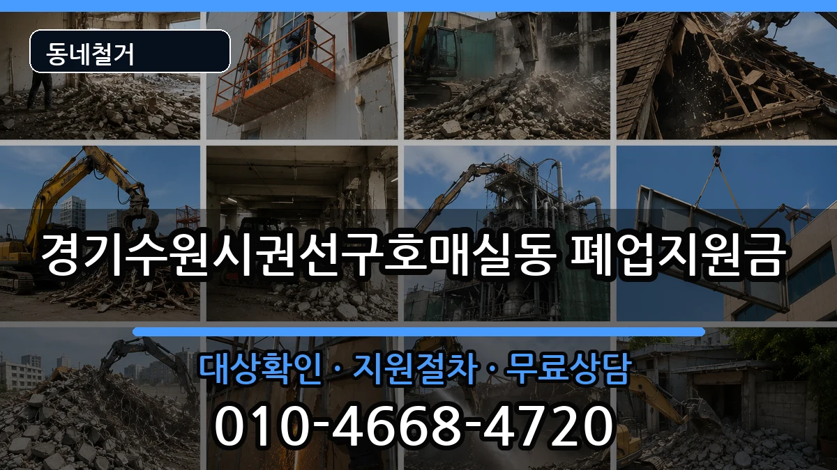 경기수원시권선구호매실동 폐업지원금 경기수원시권선구호매실동 폐업지원금 현장 처리 안내 이미지 1