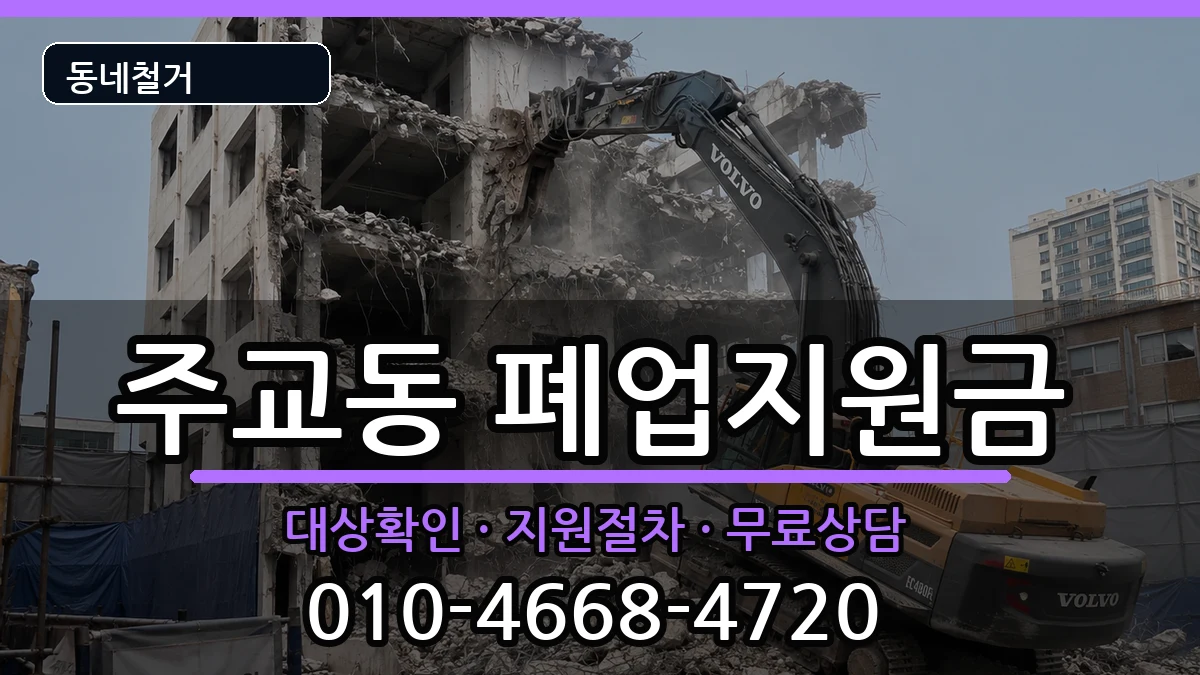 경기고양시덕양구주교동  폐업지원금 절차형