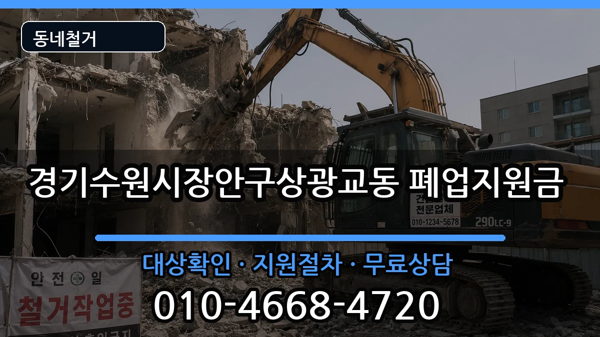 경기수원시장안구상광교동  폐업지원금 지역형
