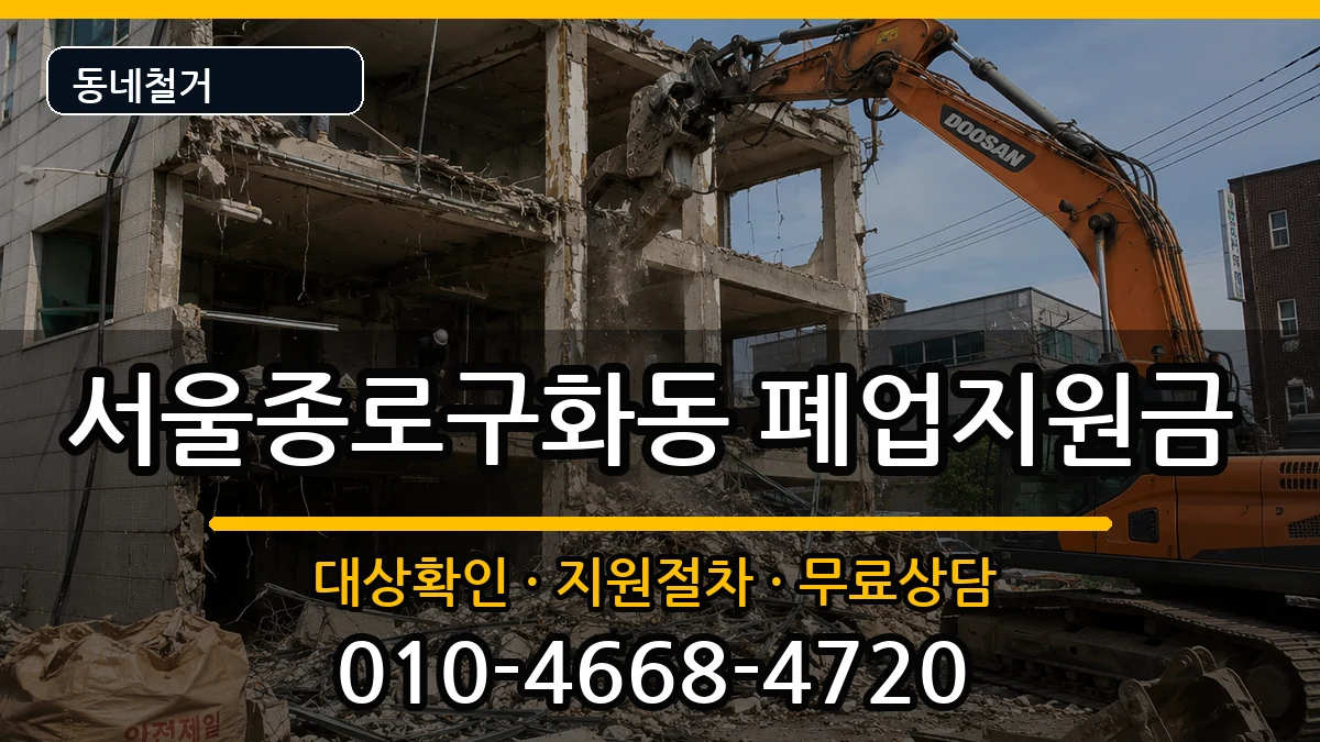 서울종로구화동 폐업지원금 서울종로구화동 폐업지원금 현장 처리 안내 이미지 2