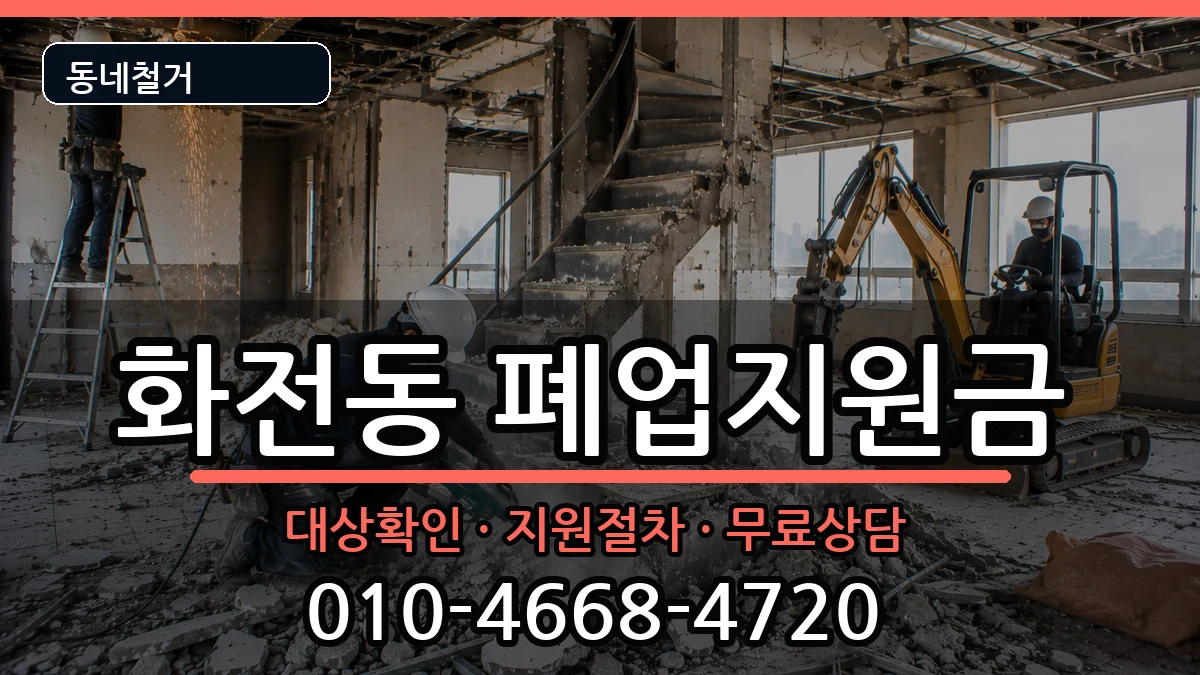 경기고양시덕양구화전동  폐업지원금 주의사항형
