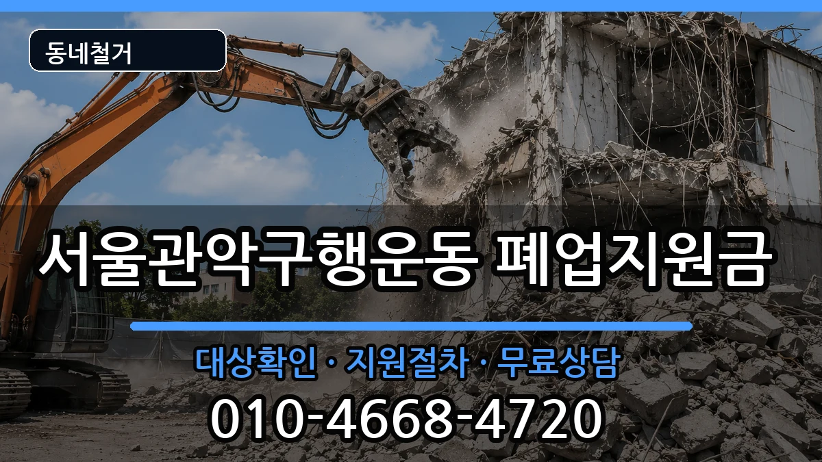 서울관악구행운동 폐업지원금 현장 처리 안내 이미지 2