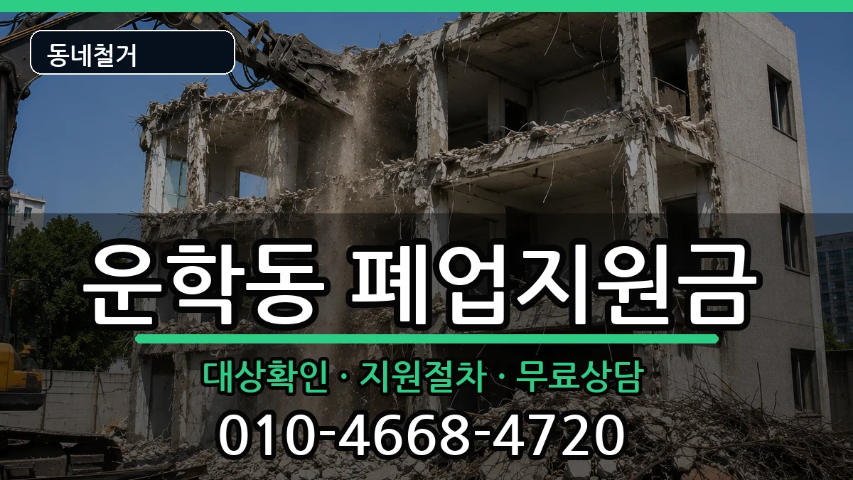 경기용인시처인구운학동 폐업지원금 현장 처리 안내 이미지 2