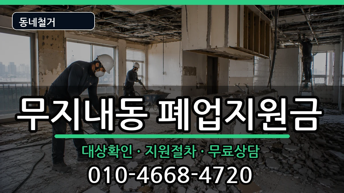 경기시흥시무지내동  폐업지원금 비용형